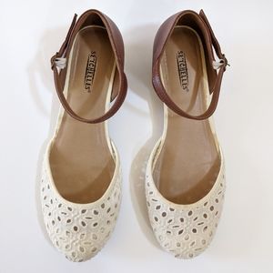 Seychelles Begonia Eyelet wedges